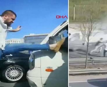 Beykoz'da yol vermeyen sürücüyü dövdü