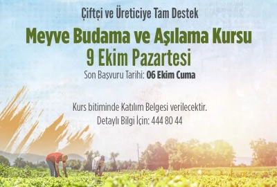 Yüreğir Belediyesi’nden Budama ve Aşılama Kursu
