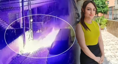 Evin önüne el yapımı bomba attı