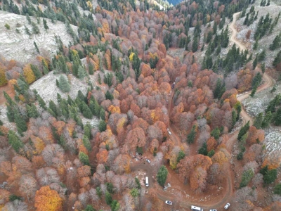 Göller Yaylası’nda kartpostallık Sonbahar manzarası