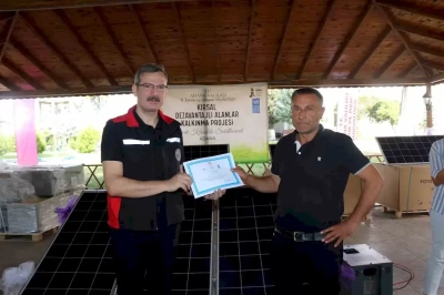 İl Tarım ve Orman Müdürlüğünden 38 göçer aileye güneş paneli verildi