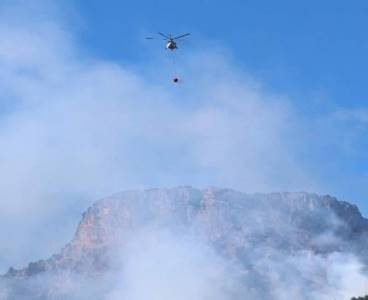 Kozan'da orman yangını devam ediyor, havadan müdahale başladı