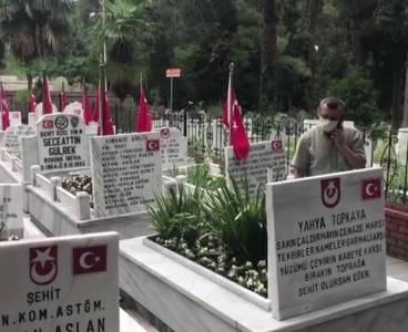 Samsun'da şehitlikteki Türk bayrağı ve direğini çaldılar