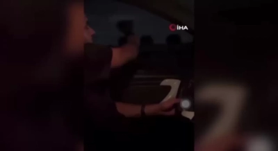 Seyir halindeki sürücü etrafa ateş açtı