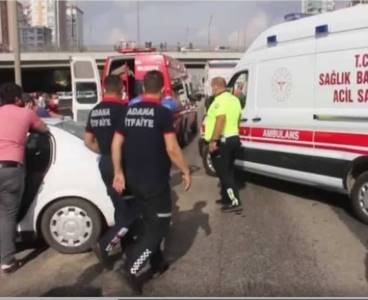 Kozan, Feke ve Saimbeyli Milli Eğitim Müdürleri trafik kazası yaptı