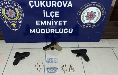 Çukurova emniyeti silah, etil alkol ve kaçak alkol ele geçirdi